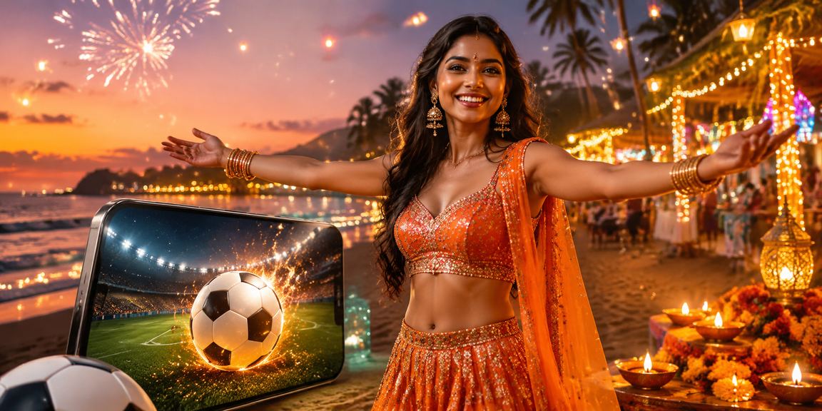 Football betting at Goa beach during Diwali festival